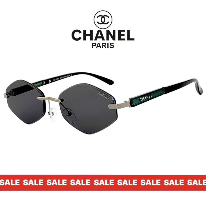 Chanel дамски изчистени слънчеви очила 2026 с ромбоидни стъкла