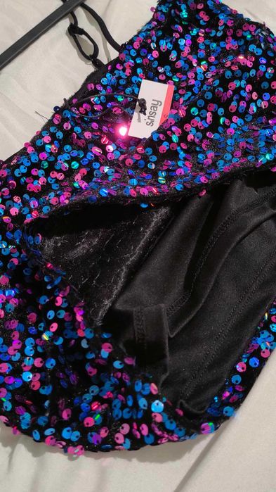 Къс парти топ с пайети Sinsay (с подплата)