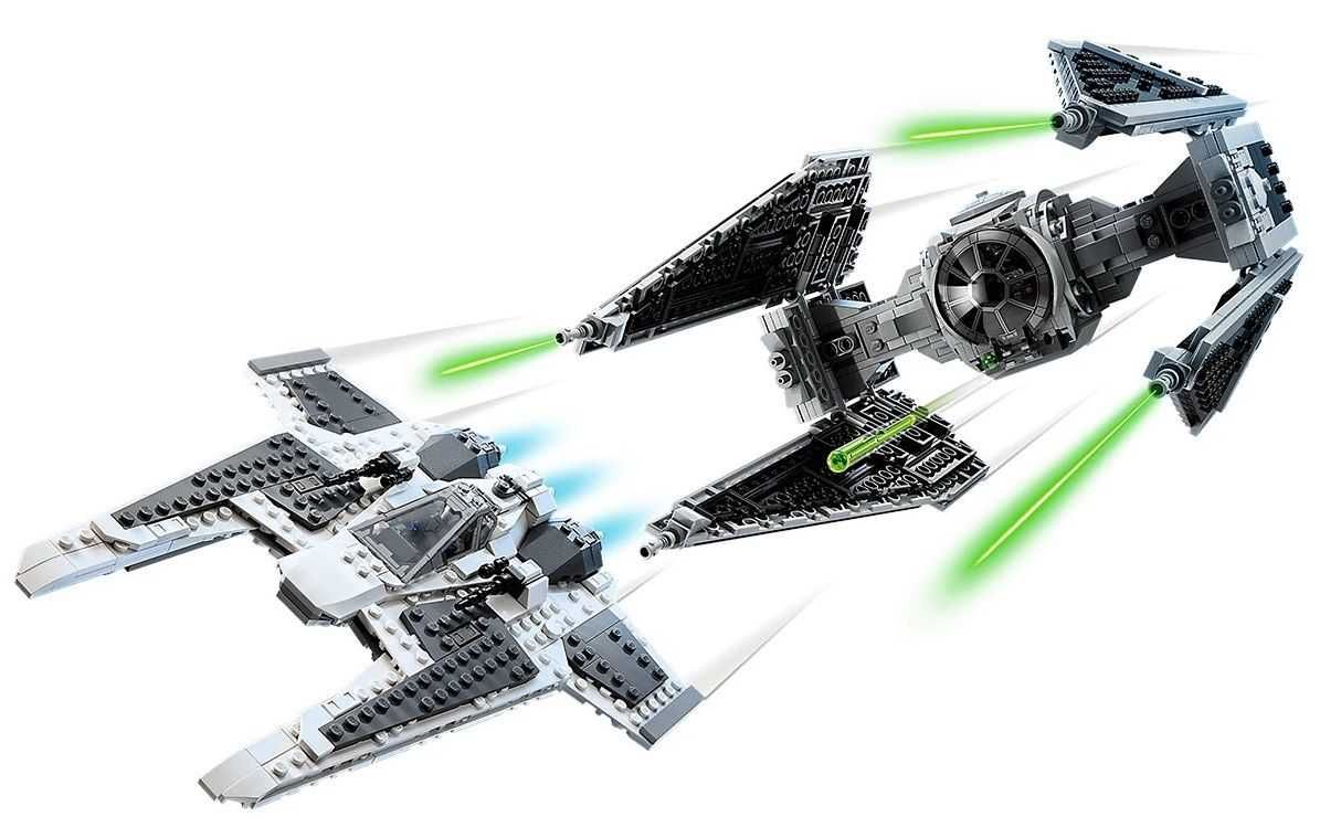 НОВО LEGO Star Wars 75348 - Мандалорски изтребител срещу Тай прехващач