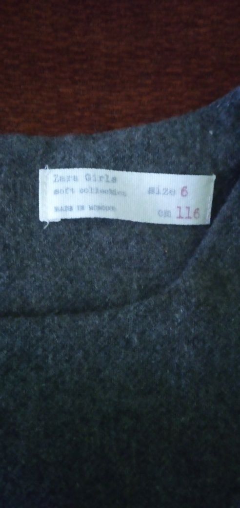 Сарафанчик "Zara ". На девочку. Шерстяной(52% шерсть).