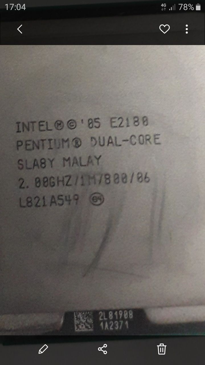 Procesor Pentium Dual-Core 2GHz E2180