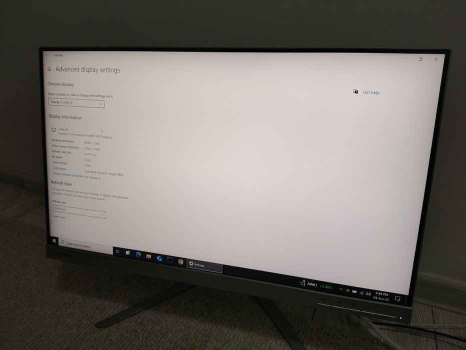 Monitor LED IPS Lenovo 24" QHD