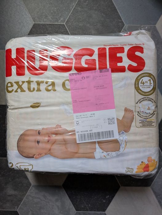 Scutece Huggies Extra Care 2, 3-6 kg, 164 buc Sigilate