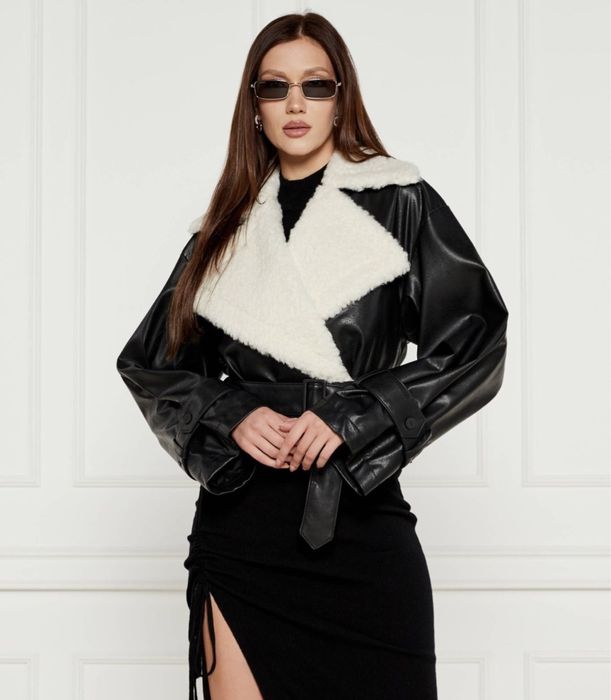 кожено яке байкър Hugo Boss