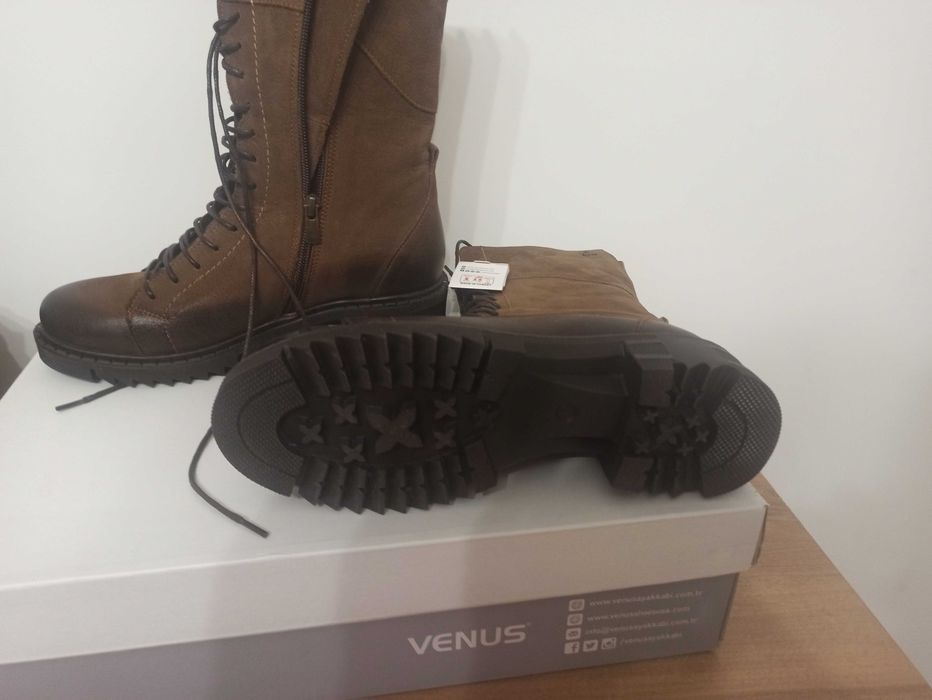 Боти естествена кожа набук 38 номер