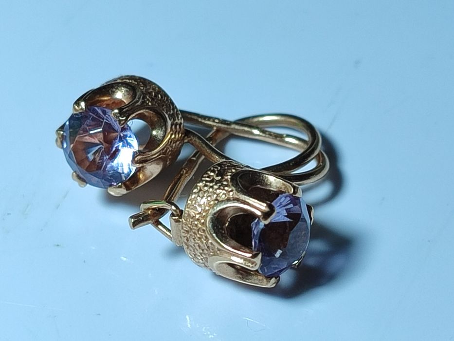 Продам серьги с александритом, советские