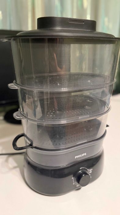 Aparat de gatit cu aburi Philips HD9126/00, 900 W, 9 l, Negru