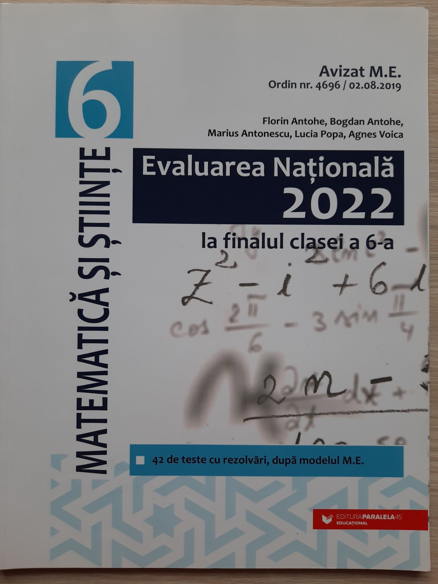 Evaluare Nationala cl.a VI a (teste mate, lb.română) Ed.Paralela 45