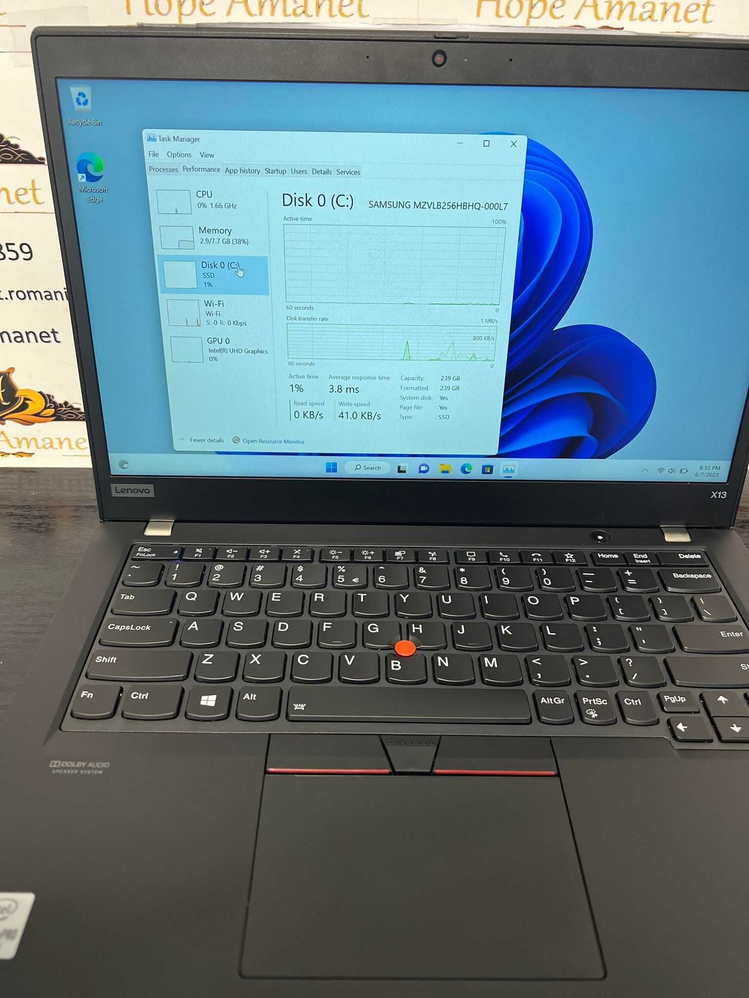 Hope Amanet P10/Laptop Lenovo ThinkPad X13,gen 1 ,i5Vpro-10310U