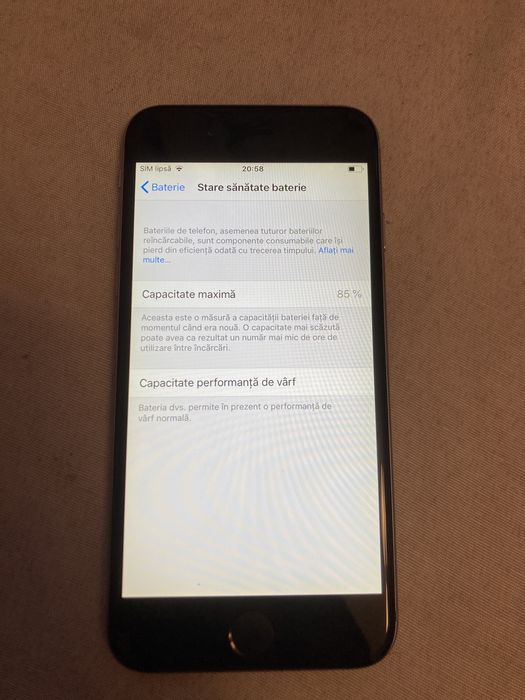 Iphone 6 gold 32gb. Bateria 85%. Impecabil
