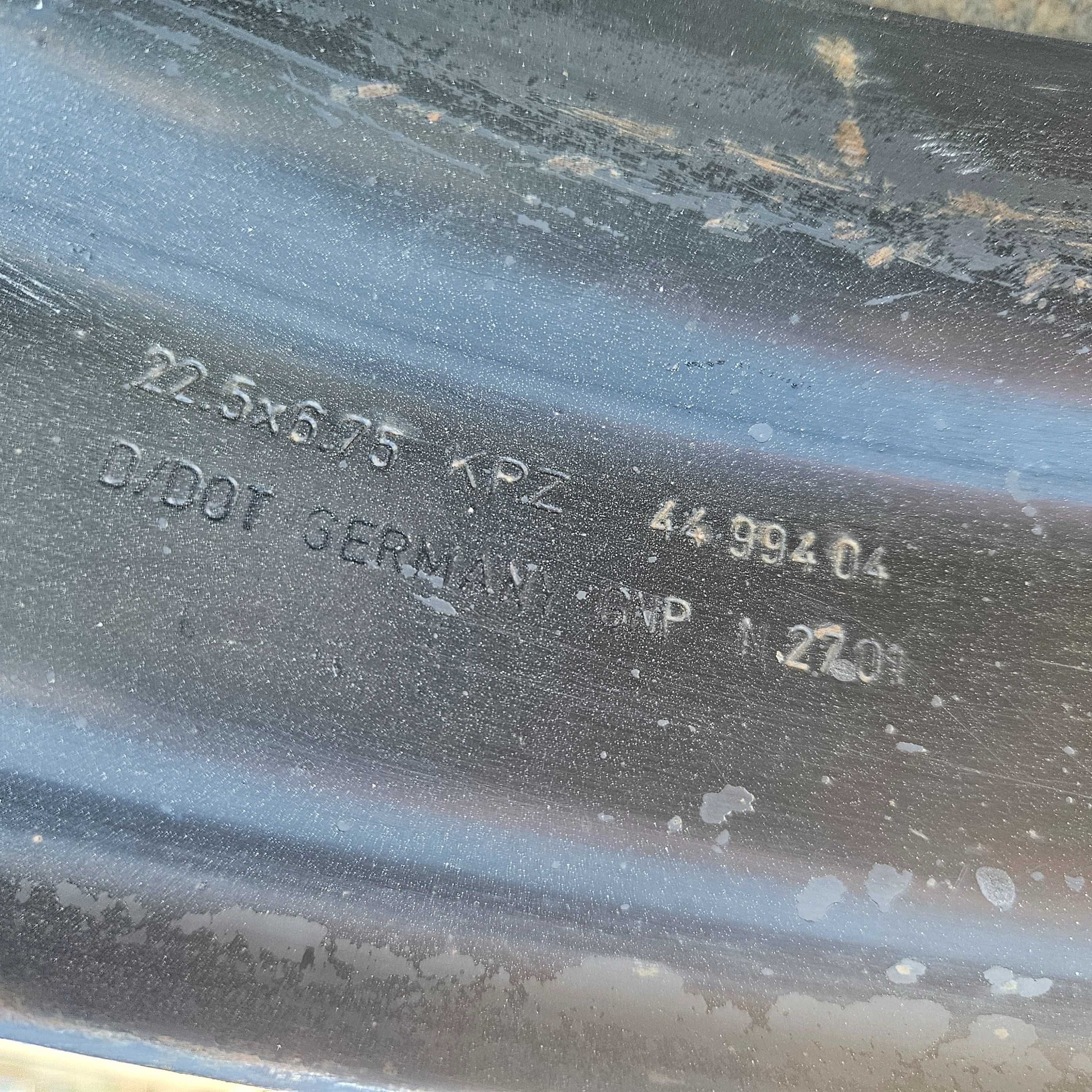 6 стоманени джанти 6.75x22.5 с 10 отвора Mercedes Germany KPZ