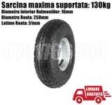 Roata Liza Carucior 25cm Ax 16 mm 1.6 cm 130kg Livrare GRATUITA