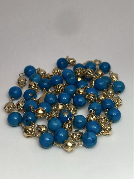 Colier aur 18kt.cu Turquoise
