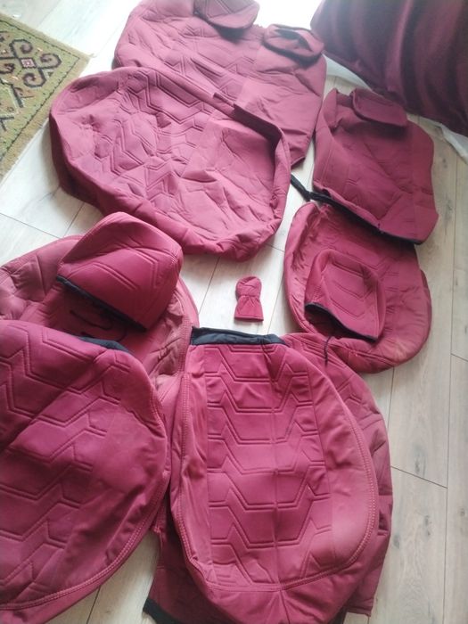 Чехол на авто Спарк бордовый цвет+бонус!