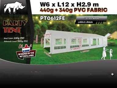 Cort evenimente nou Rhino-Cross-Party 6x12x2.9m