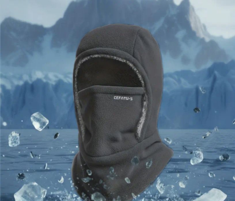 Три цвята зимна термична шапка