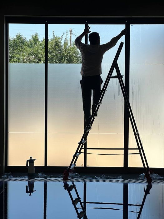 Матовый пленка туманка оракал тонировка офис ва здания ойналарига