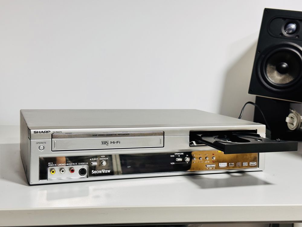 VHS Combo video recorder SHARP DV-RW270,DVD recorder,output RCA