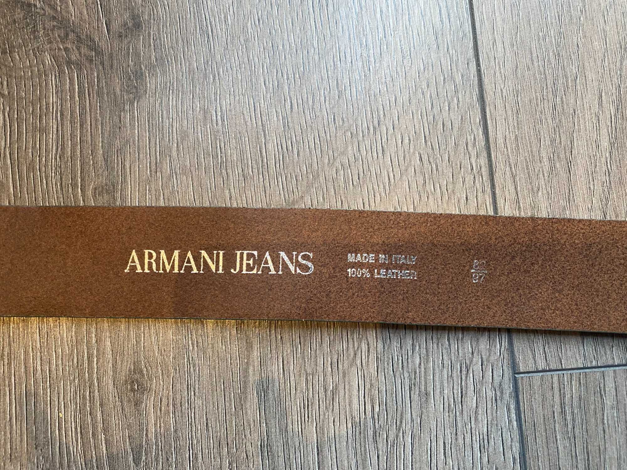 Дамски колан ARMANI JEANS естествена кожа с косъм
