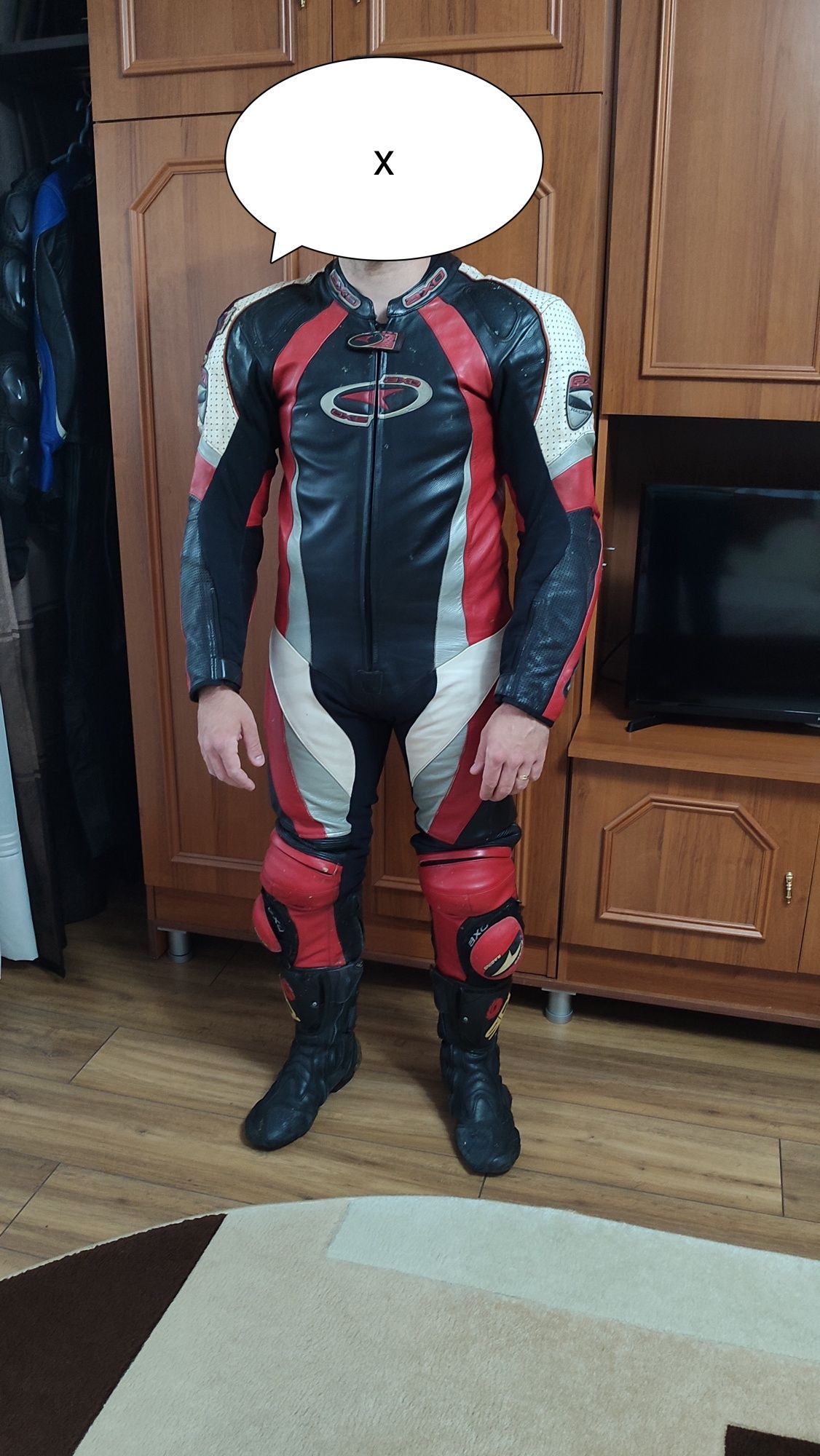 Costum moto Axo 50 plus cizme moto Sidi 42