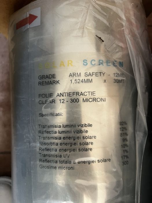 Rola folie antiefractie 30m x 1,5 m
