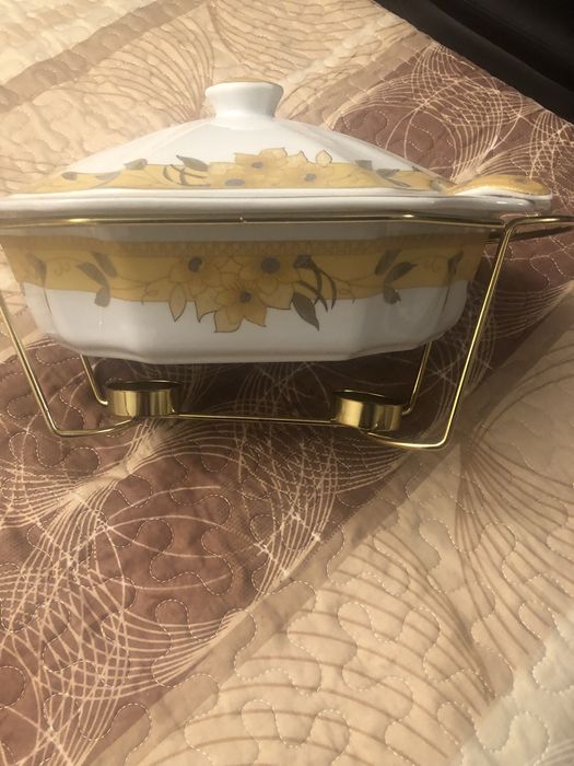 Vas ceramic cu incalzire, 2 lumanari