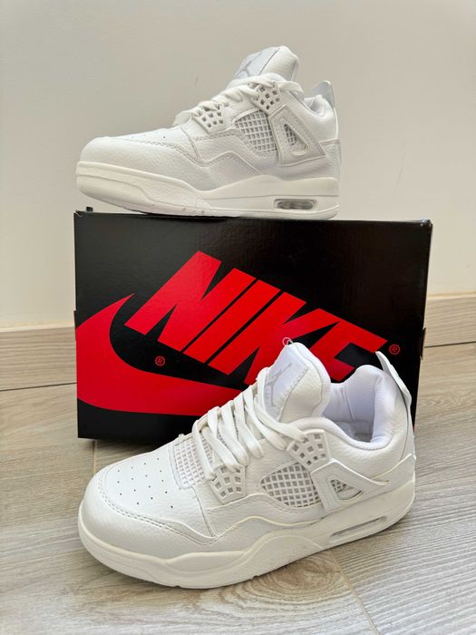 Adidasi AIR JORDAN 4Pure Money, Produs Nou NIKE Full Box Triple White
