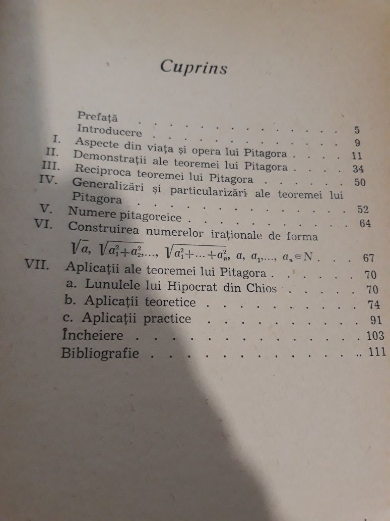 pitagora formule matematice