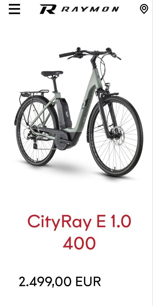 Bicicleta electrica Raymon CIty Ray noua 2024