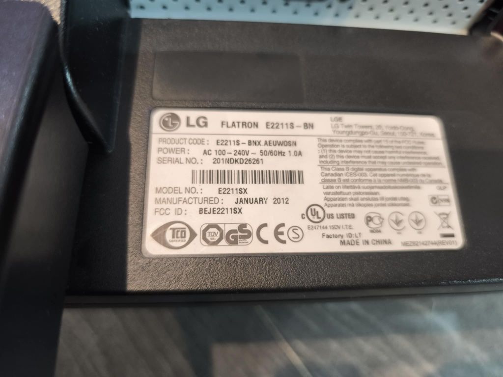 Монитор за компютър LG 22" FullHD