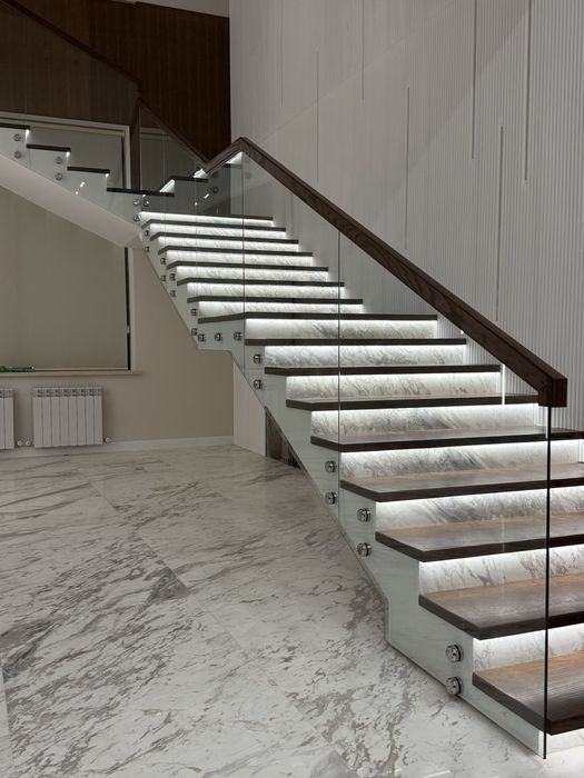 Перила, Душевые перегородки, Стеклянные Козырьки,