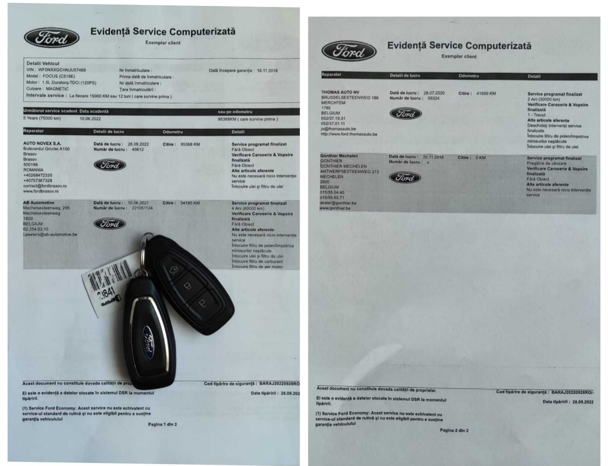 Ford Focus Titanium /Pachet iarna/keyless entry-go/LED/jante 17`