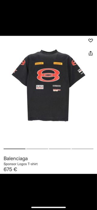 Tricou BALENCIAGA sponsor logos