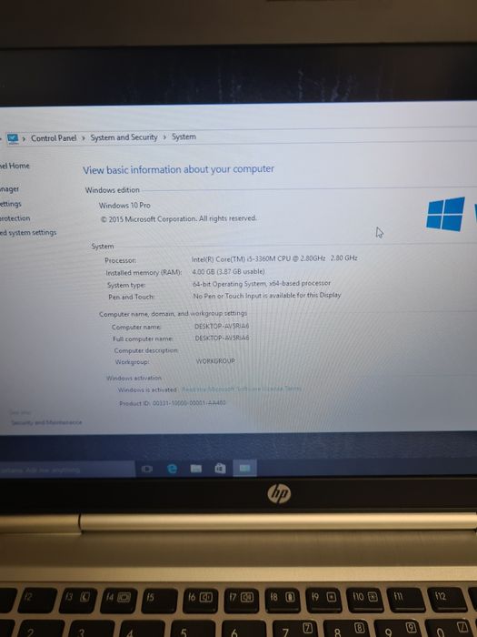 Laptop Hp Elitebook i5 4gb hdd 250gb 12,5"led hd