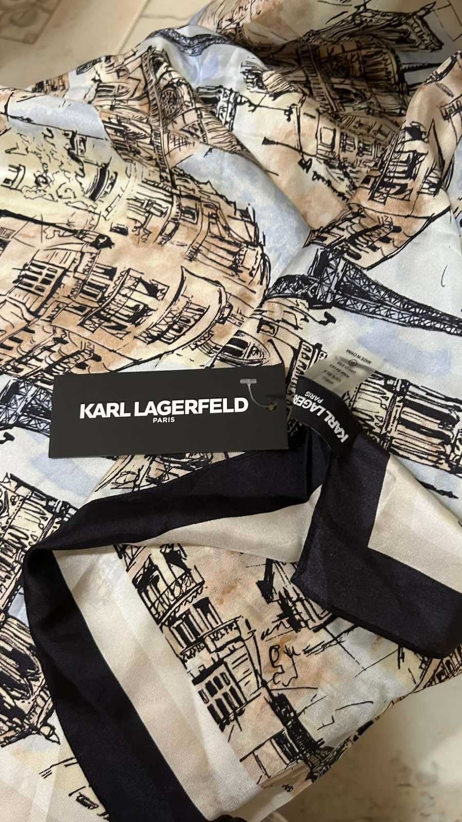 100% Копринен шал Karl Lagerfeld