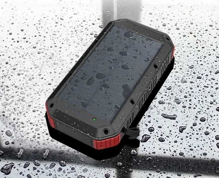 НОВА Водоустойчива 30000mAh соларна безжична преносима батерия