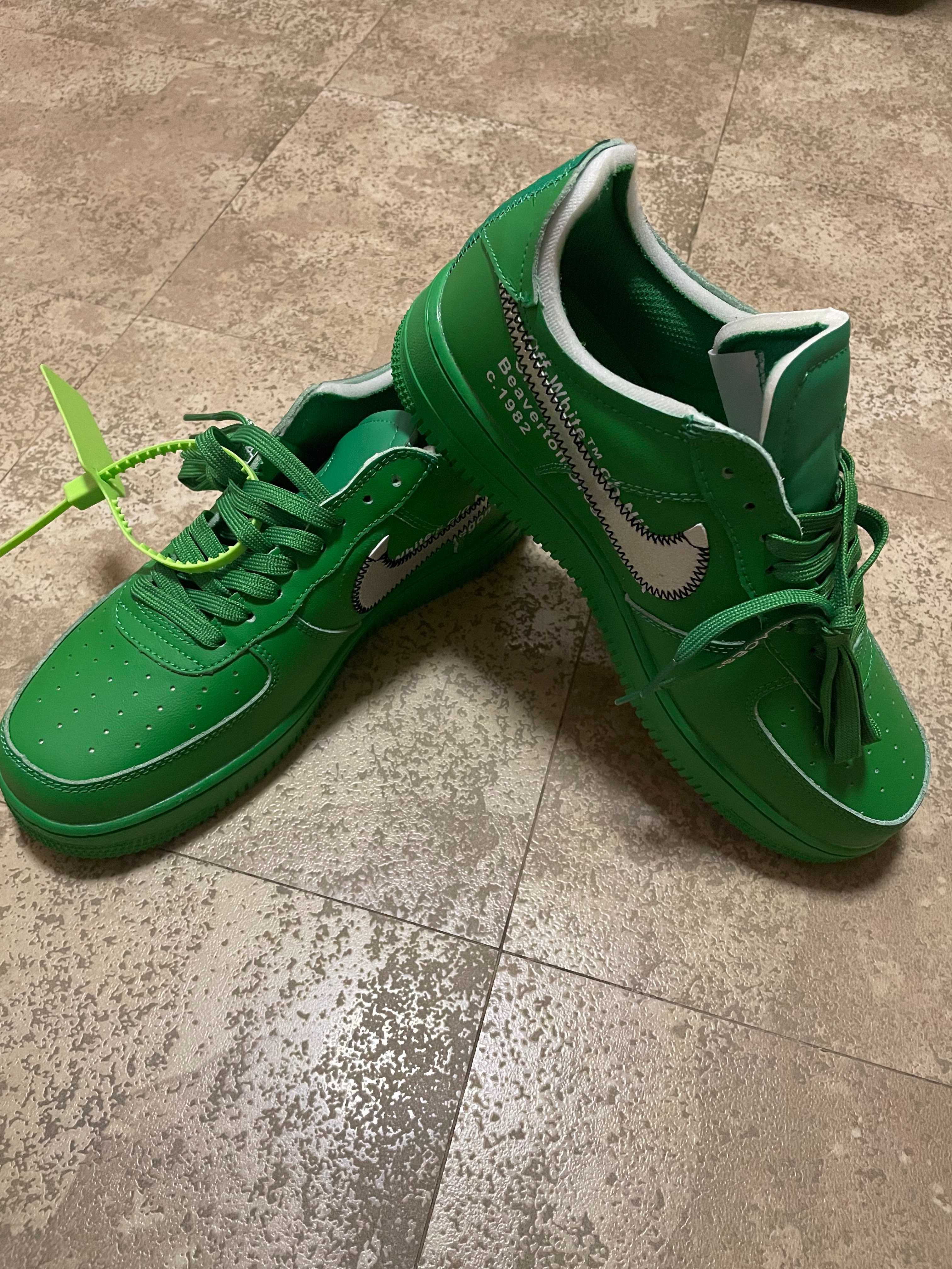 Обувки НАЙК Off White Nike Air Force 1 Low Green