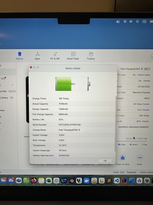 Ipad pro 11 gen 3 m1 128gb + apple pencil usb-c