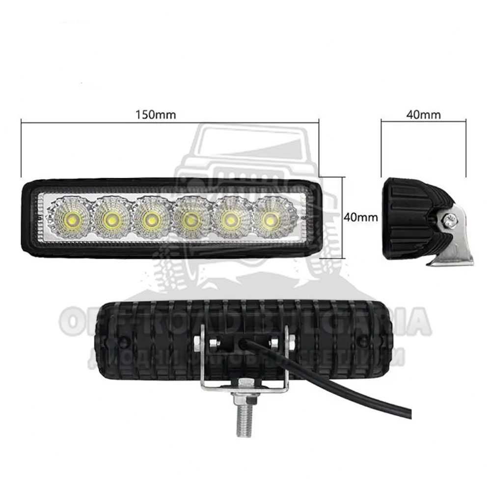 18W LED Халоген Диоден Диоден фар за джипове, трактори, мотокари и др.