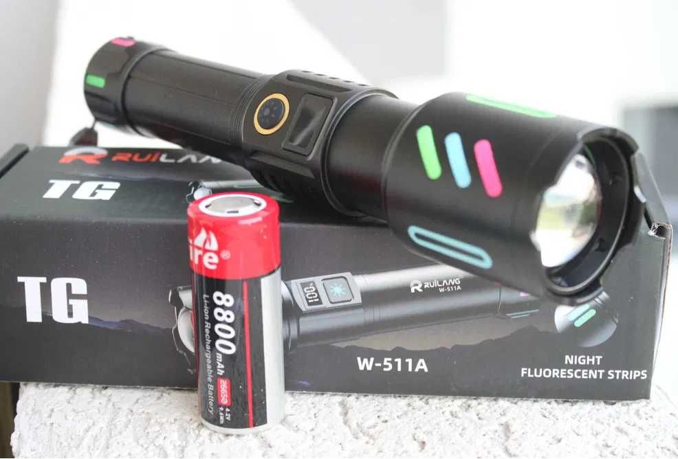 Lanterne led tip Laser telezoom afisaj electronic ,raza 800 metri