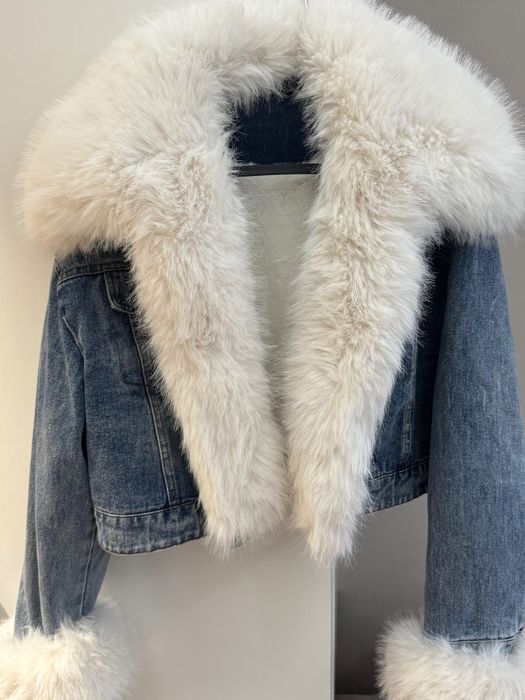 SALE Дънково яке с пух