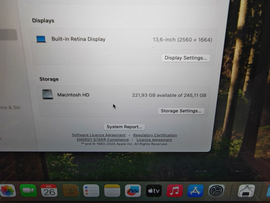 Като нов Macbook Air 13" M4 16 GB RAM 256 GB