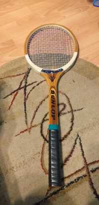 Rachetă de tenis Dunlop vintage din lemn