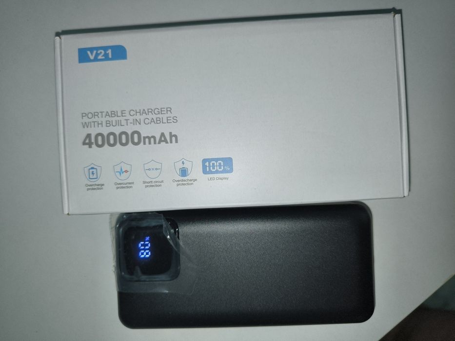 Външна батерия за бързо зареждане реални 40 000 mAh