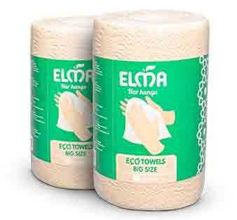 Бумажное полотенце Elma Eco Big Size 3-слойное, 1 шт qog‘oz sochiqlari