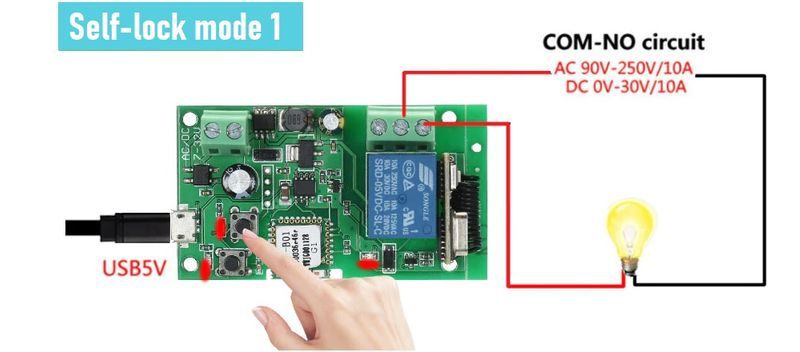 eWeLink wifi превключвател RF 433 Mhz DC 5V 12v 24v 32v + Inching