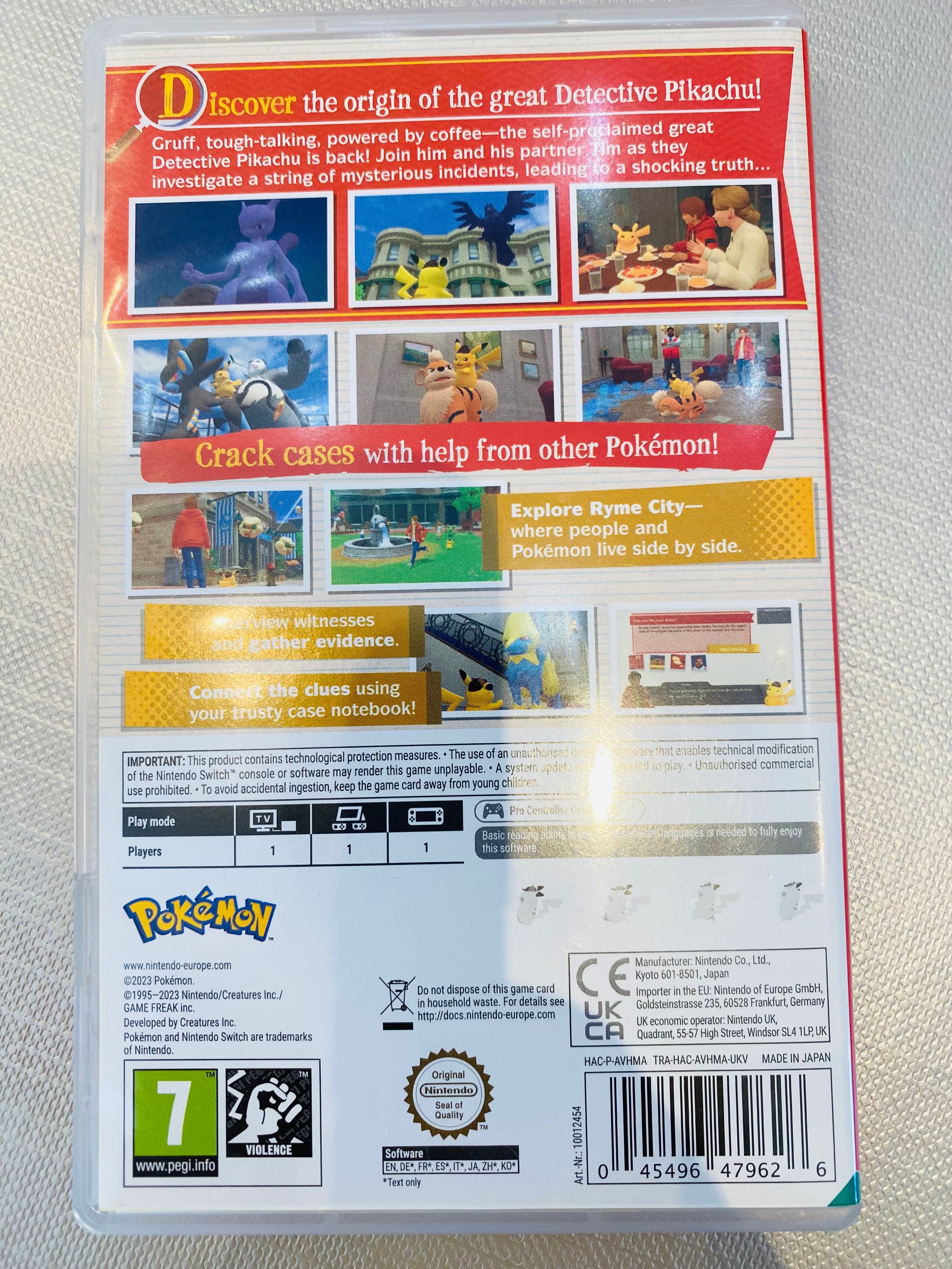 Игра Detective PIKACHU Returns за Nintendo Switch