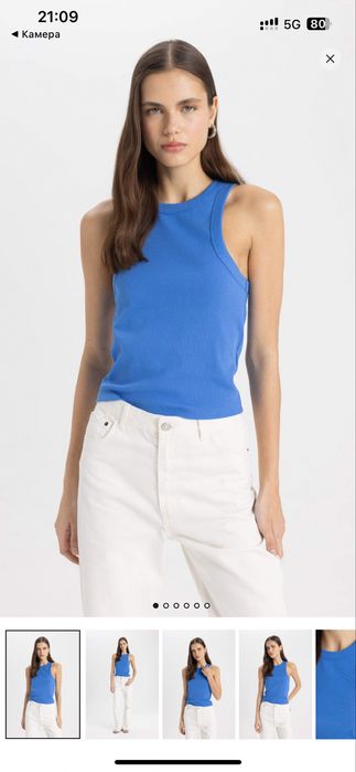 Майка приталенного кроя Defacto, новая с этикеткой, размер L