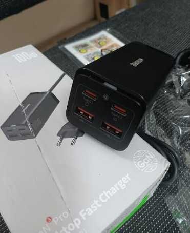 Зарядно устройство Baseus 100W PD GaN3, настолно USB