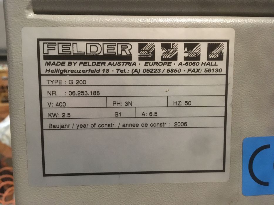 Felder G200 . Masina aplicat cant